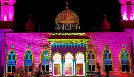 Masjid Sheikh Rashid Bin Ahmad Al Qassimi Sharjah light festival