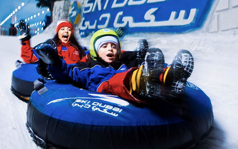 Snow Tube Rides Ski Dubai