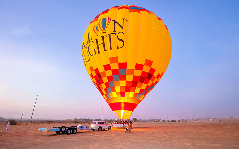 Hot air balloon ride in Dubai