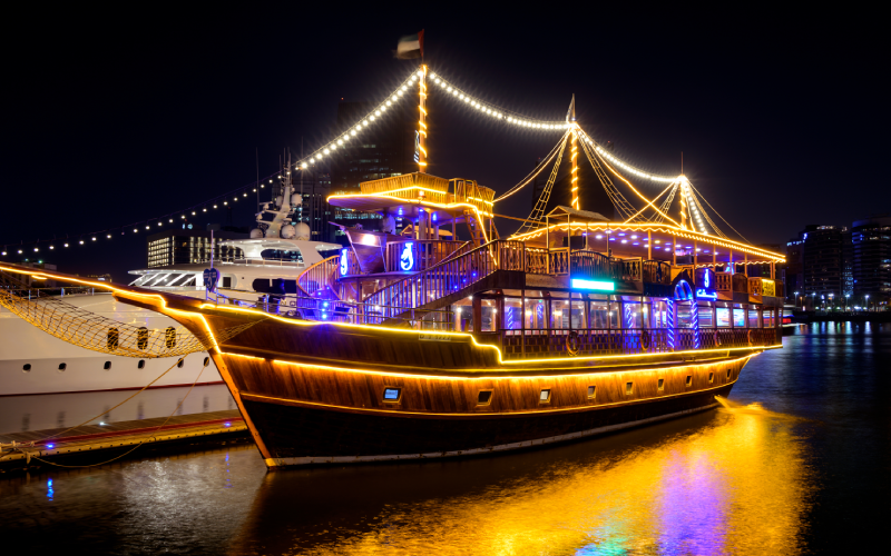 Dubai Marina Dinner Cruise night view
