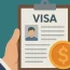 Visa document with dollar coin icon